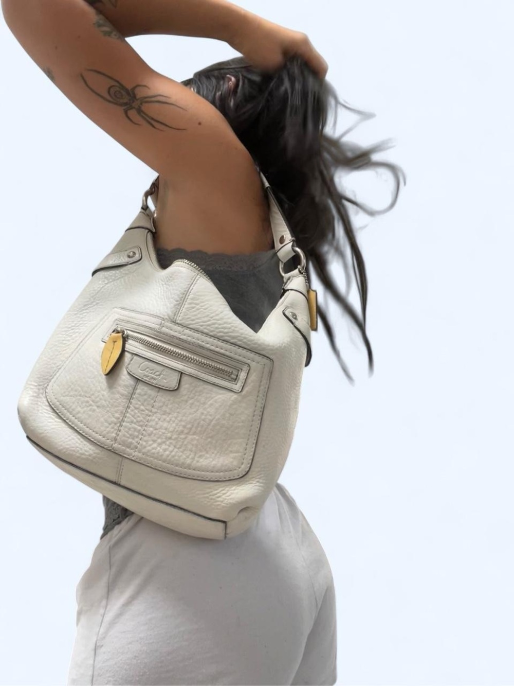Coach Off- white leather bag